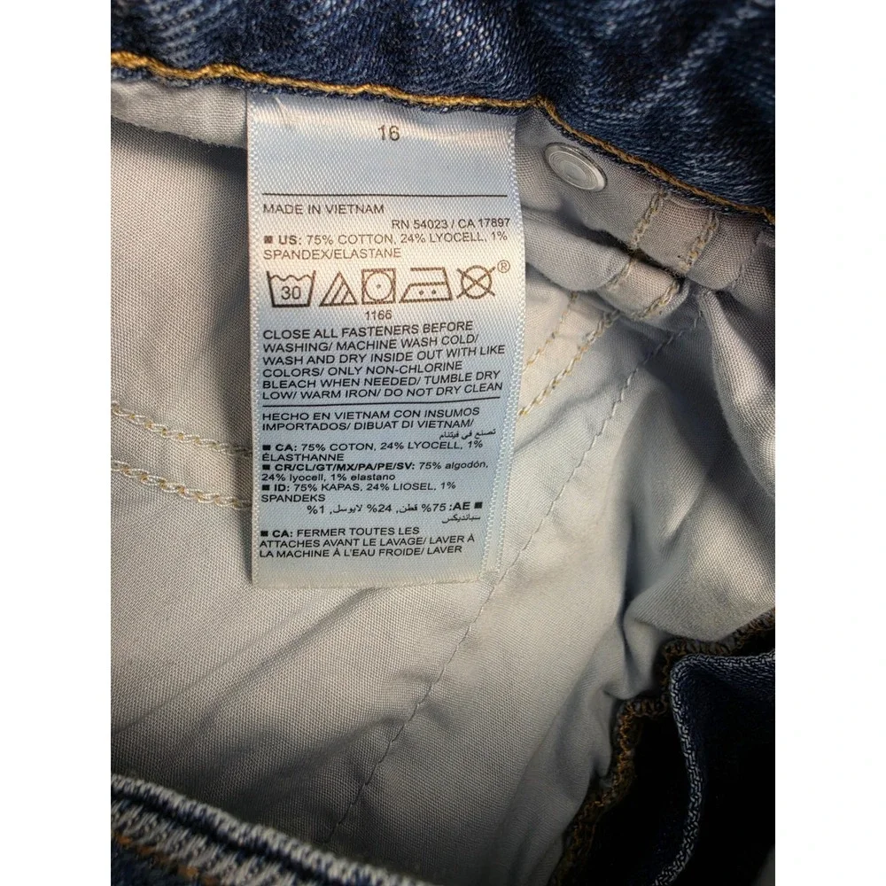Old Navy Jeans Womens 16 Blue Sky-Hi Wide Leg Extra High Rise Secret-Smooth